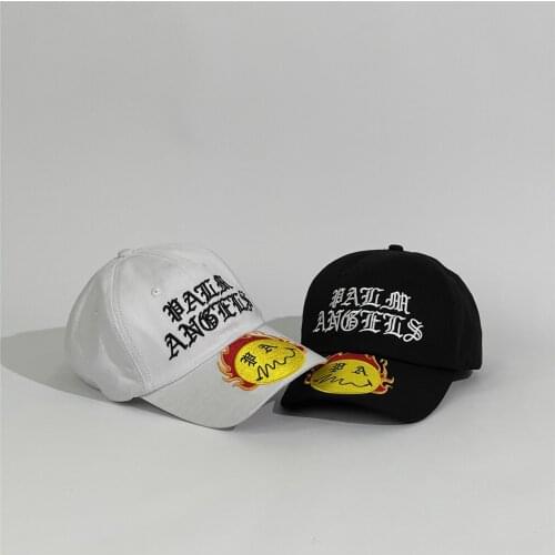 Palm Angels 21SS Unisex sun hat with flame pattern Beauty tide PA Luxury Embroidered flame pattern high quality Baseball Cap