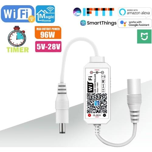 Magic Home LED Controller 5V Single Color RGB LED Controller WIFI Mini Dimmer Controller 12V Work For alexa Google home