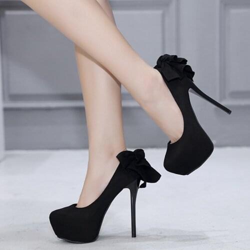 Platform heels women Sexy Pumps Wedding Women shoes Fetish Shoes High Heel Stripper Flock Pumps Womens Heel Zapatos Mujer 2021