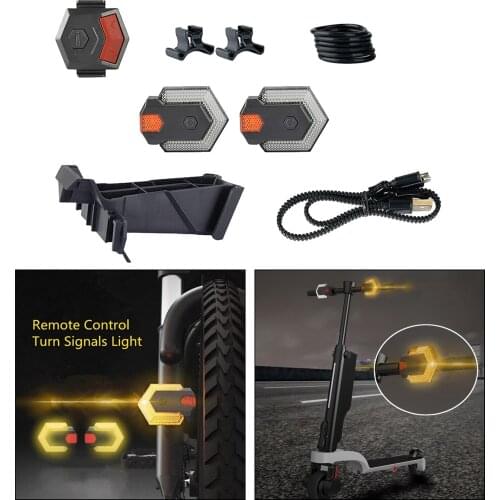 2pcs Bike Tail Lights Turn Signal for Front and Rear Bicycle Safety, Wireless and Rechargeable LEDs with Remote