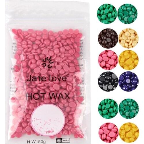 50g Depilatory Wax Hot Film Hard Wax Pellet Waxing Bikini Hair Removal Bean Depilacion Wax Beans Épilation