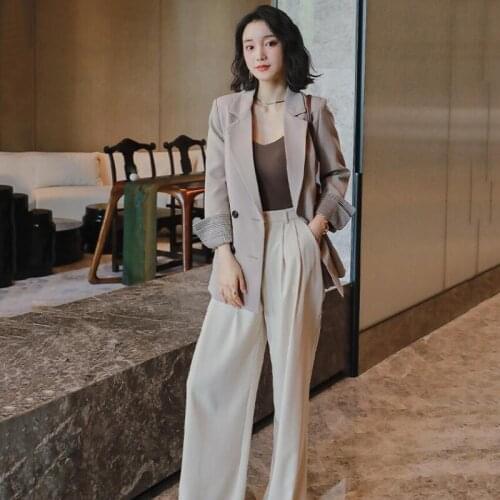 Plus Size Spring Autumn Solid Female Elegant Women Mid-length Suits Blazer Casual Tops 2XL Women Blazers and Jackets FC1036