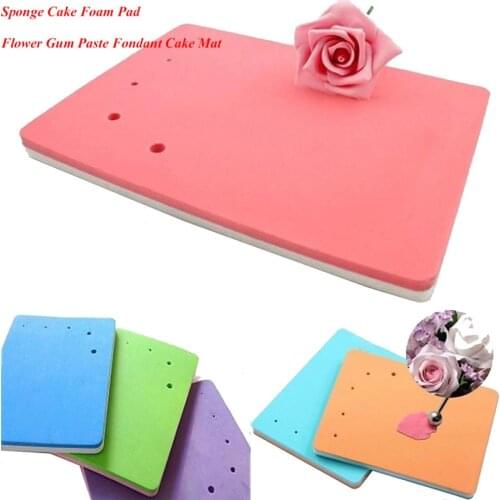 1Pcs 5 Holes Baking Fondant Flowers Sponges Pad DIY EVA Foam Mat Cookie Sugarcraft Sponge Pads Baking Accessories Drop Shipping