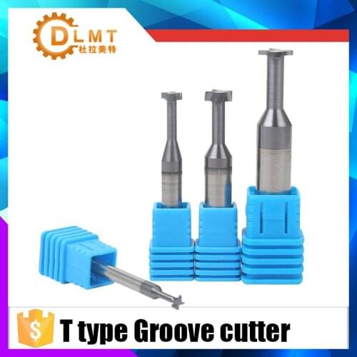 1PCS D10 D12 Tungsten steel T-knife D3 D4 D6 D8 50L 60L T type Groove cutter HRC55 Solid carbide Milling Cutters for CNC Machine