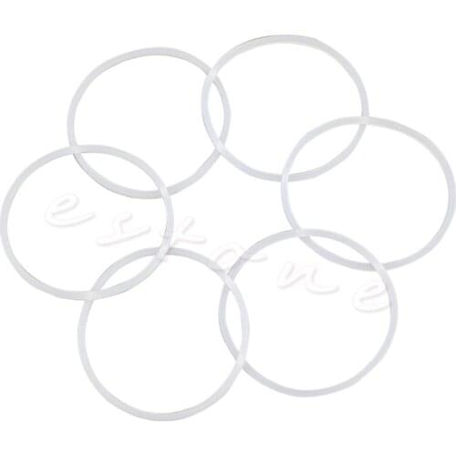 6Pcs New Replacement Gaskets Rubber Seal Ring For Magic Bullet Flat/Cross Blade