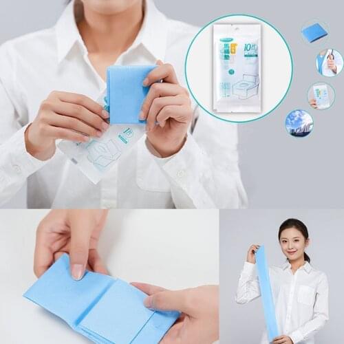 10pcs/pack Disposable Paper Toilet Seat Cover Protector Camping Travel Hygienic Toilet Cushion Waterproof Bathroom Supplies Set