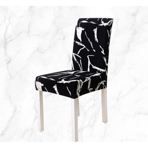 Chair Cover Printing Elastic Stretch Kitchen Dining Seat Chair Cover for Wedding Dining Room Office Removable & Washable