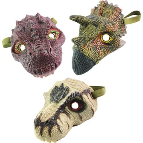 Kids Dinosaur Toys Latex Party Mask Tyrannosaurus Rex Dino Game Boys Children Gifts Halloween Cosplay