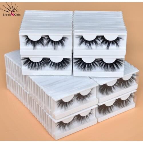 Long Fake Lashes False Eyelashes 25mm Lashes Mink Wholesale 5D Mink Lashes Packaging Boxes Fluffy Mink Eyelashes Eye Lashes Bulk
