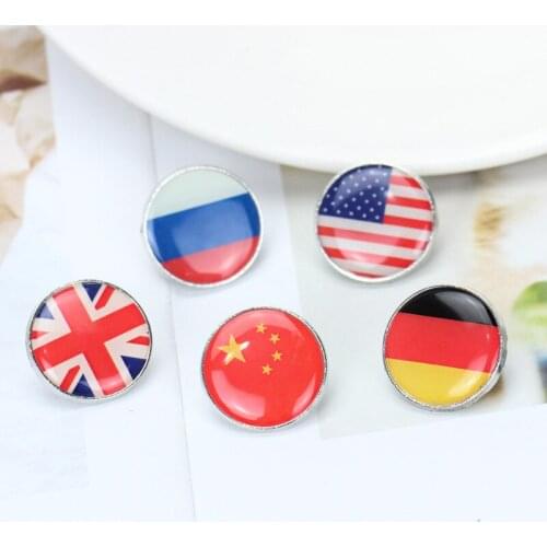 Fashion wild flag brooch creative German geometric national flag modeling trend badge jewelry