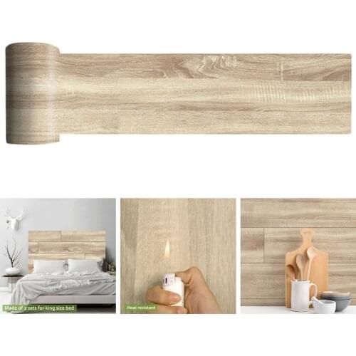 1 Roll PVC Wood Grain Floor Sticker Decal Self Adhesive Home Decor 20*300cm Kitchen Floor Stickers Imitate Camphor Wood Grain