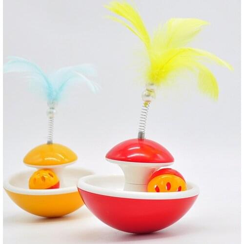 Tumbler Rolling Scratching Ball Pet Cat Toys Cat Entertainment Toys Interactive Feather Ball Toy Cat Toys Pet Products