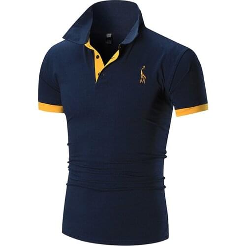 2021 Summer New Listing Trend Mens Essential Lapel Embroidery Polo Shirt Casual Business Shirt Slim Thin T-Shirt