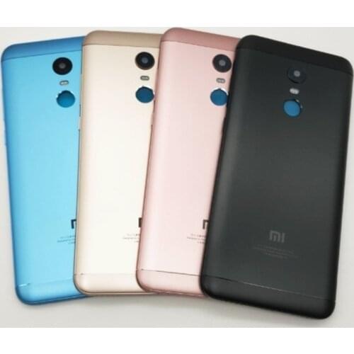Original Back Battery Cover Door Housing + Side Buttons + Camera Flash Lens Replacement For Xiaomi Redmi 5 Plus Spare Parts