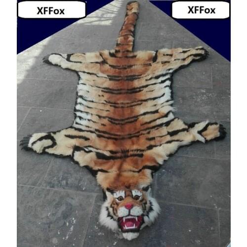 Huge simulation tiger head&skin Pendant polyethylene&furs handwork home decoration gift about 200cm xf2852