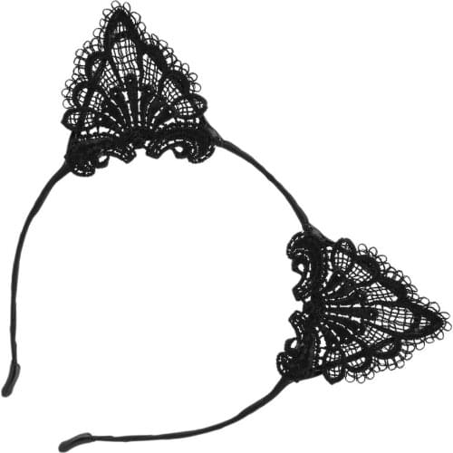 Lady Girls Cute Kitten Costume Ear Lace Hairbands Fashion Headbands Headwear Hair Head Band Accessories For Party&Display Hot