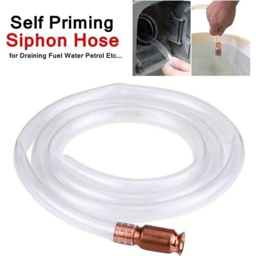 Manual Suction Pipe Gas Siphon Pump Gasoline Fuel Water Shaker Siphon Safety Self Priming Hose Pipe Plumbing Hoses Transparent