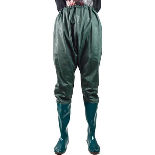 Waterproof Fly Fishing Hip Waders PVC Boots with Sole Nylon Carp Coarse Fishing Wading Sock Stocking Gardening Water Pants