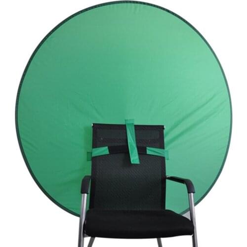 Green Screen Backdrops Photography Background Portable Fold Reflector for Live broadcast YouTube Video Studio Round 150cm 59inch