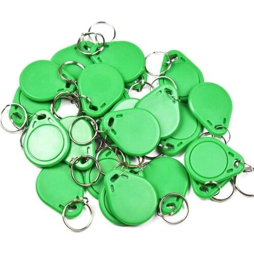 100pcs EM4305 Copy Rewritable Writable Rewrite EM ID keyfobs RFID Tag Key Ring Card 125KHZ Proximity Token Access Duplicate