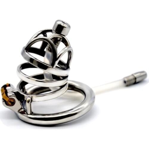 2020 Newest Style Stainless Steel Restraint Penis Rings Chastity Bondage Cock Cage Device Male Masturbation Toys for Men G256D