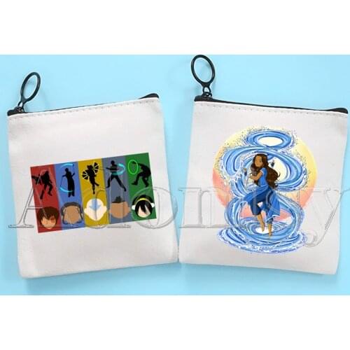 Avatar The Last Airbender Canvas Coin Purse Coin Purse Collection Canvas Bag Small Wallet Zipper Key Bag Hand Gift