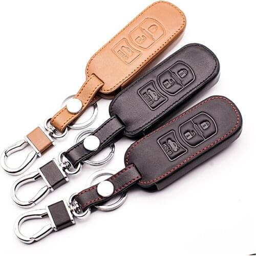 Car-covers genuine leather key wallet key case cover for Mazda cx-5 cx-7, Mazda 3.5, 6, auto accessories Key Shell starline a91