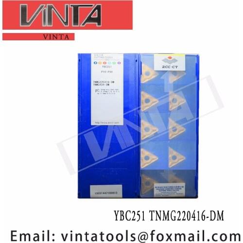 Free shipping high quality 10pcs/lots YBC251 TNMG220416-DM cnc carbide turning inserts
