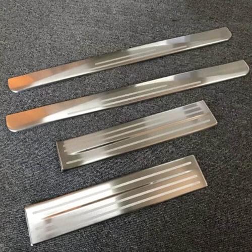 For 2017 2018 2019 Nissan Leaf Stainless Steel Door Sill Scuff Plate Trim Welcome Pedal Protector Pedal Step Cover Car Accessory