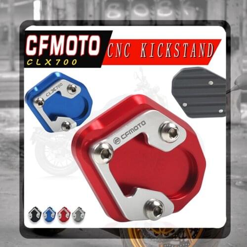 For CFMOTO CLX700 CLX 700 700CLX Motorcycle CNC Kickstand Foot Side Stand Extension Pad Support Plate Enlarge
