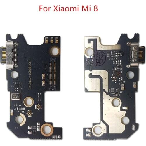 For Xiaomi Mi 8 USB Charger Port Dock Connector PCB Board Ribbon Flex Cable Charging Port Component Replacement Spare Parts