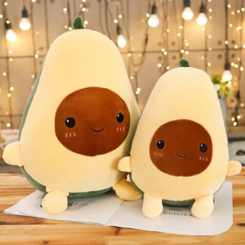 Simulation Kawaii Cute Avocado Stuffed Plush Toy Doll Cartoon Fruit Hugging Pillow Cushion for Sofa Bedroom Kids Christmas Gift