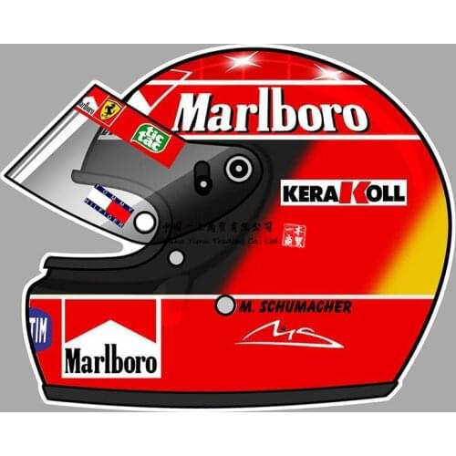 Italia Skull Stickers For Sir. Schumacher Helmet Left Sticker Vinyl Base Pressure