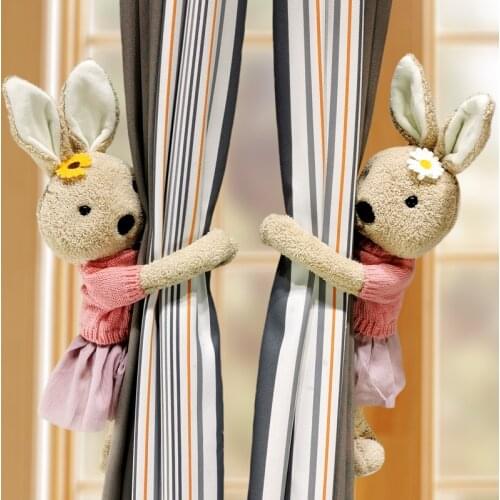 Magnet Cute Rabbit Window Curtain Hook Bedroom Buckle Hangers Belt Tieback Buckle Kids Children Bedroom Decorative Accessories