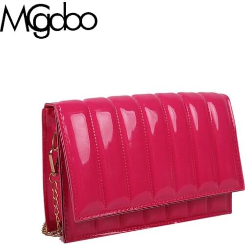 Mgcdoo Candy Color Small Shoulder Bag Chains Strap Messenger Pu Leather Casual Handbag for Women