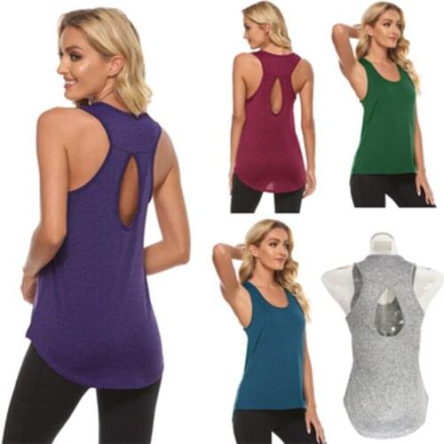 New Loose Top Activewear Naked-Feel Athletic Yoga Vest s Open Back Yoga Tank Tops Stretch Sexy Blouse Sport Fitness Tank Tops