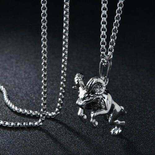Constellation Necklace Zodiac Signs Capricorn Pendant Staibless Steel Long Chain Necklaces Birthday Gifts for Men Women