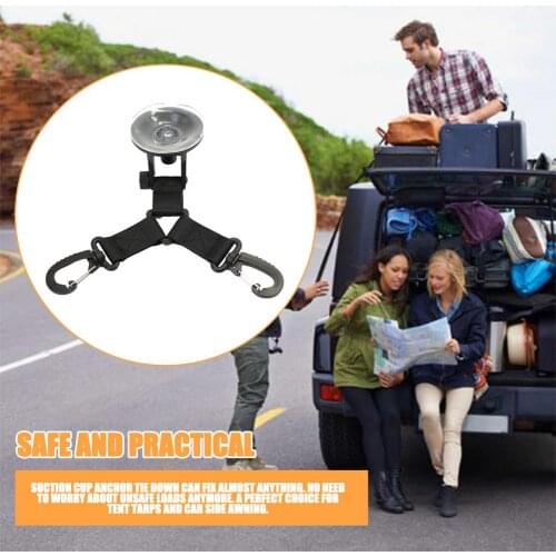 Suction Cup Anchor Tie Downs with Hooks for Car Side Awning Tarp Heavy Duty Outdoor Suction Cups Car Tent Sucker Awning