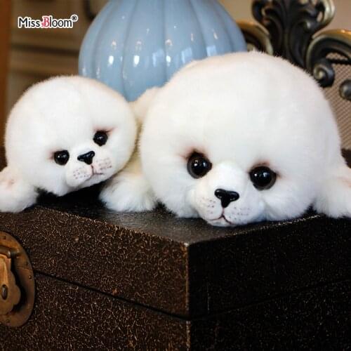Dropshipping Soft Cute Seals Plush Toy Sea World Animal Sea Lion Plush Stuffed Doll Big-Eyes Baby Birthday Gift for Kids Dolls