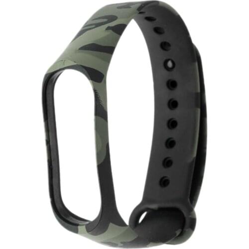 For Xiaomi Mi Band 4 Smart Accessories Replacement Sport Watch Strap Camouflage Printing Silica Gel Wristband Band Strap