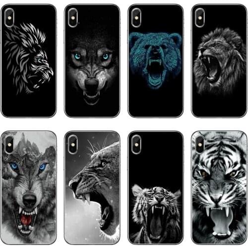 Animal Wolf lion tiger bear Silicone Phone Case For Huawei P20 P30 P40 Pro P10 P9 Lite Y5 Y6 Y7 Y9 P Smart Plus 2018 2019