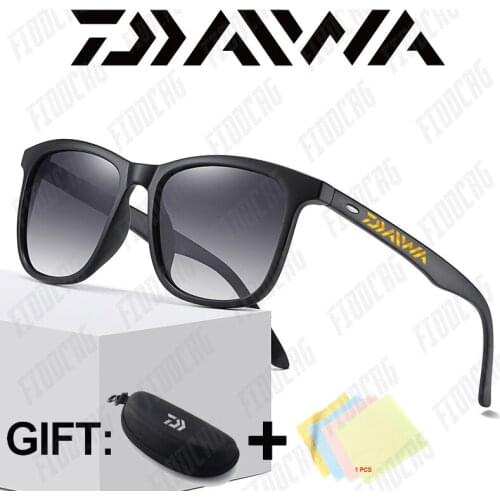 Daiwa New Fashion Semi Rimless Fishing Polarized Sunglasses Men Women Half Sun Glasses Classic Oculos De Sol UV400