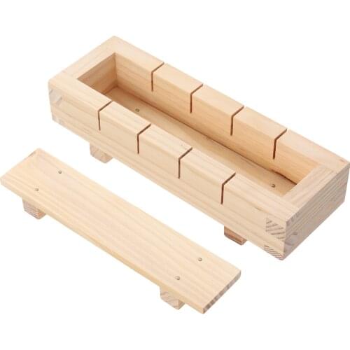 New Wooden Rectangular Sushi Press Mold Box Sushi Making Kit DIY Sushi Rice Roller Molds Sushi Kitchen Making Tools 21x7x5cm