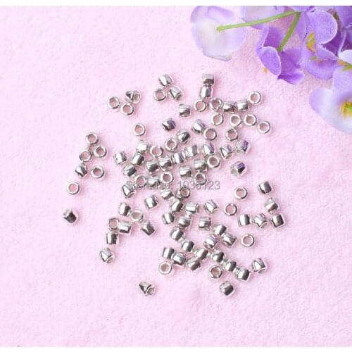 High Quality 90Pcs 4x5mm Column Shape Retro silvering White Tibetan Jewelry Spacers Beads DIY Creative Jewellery Making w2402