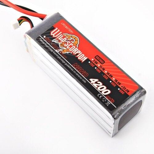 1pcs Wild Scorpion RC Lipo battery 22.2V 4200mAh 35c AKKU For RC Quadcopter Drone Helicopter Car Airplane