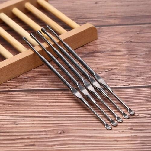 Portable Ear Cleaner Double-Head Spiral Ear Spoon Earpick Ear Cleaning Tools