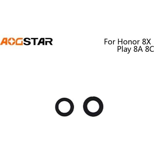 2pcs 100% New Retail Back Rear Camera Lens For Huawei Honor 8X Play 8A 8C Camera Cover Glass With Adhesives