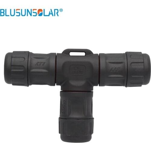 20 PCS L20 2P T type Waterproof Tee Connector, Field Assembly IP67