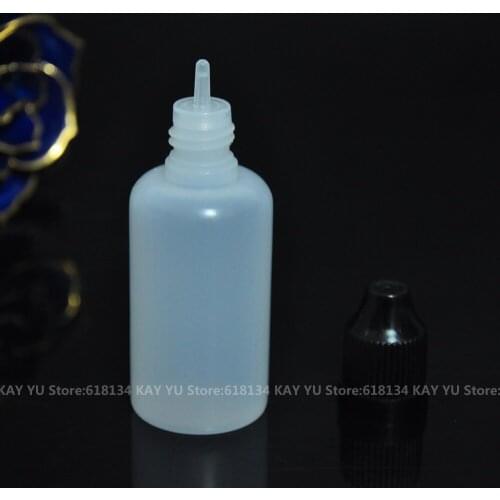 4000pcs/lot 10ml 30ml 50ml 100ml liquid plastic dropper bottle with long thin tips and black cap