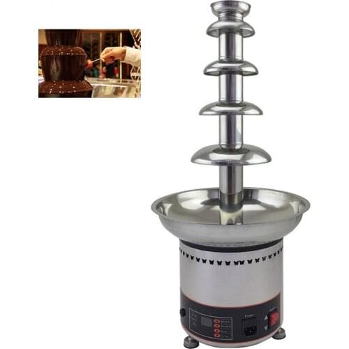 5 Layers 110V 220V Commercial Automatic Chocolate Fountain Machine Party Wedding Banquet Chocolate Waterfall Fountain Hot Pot
